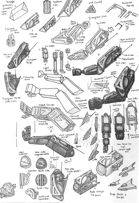 Mechanical Arm Concept Sheet on Behance