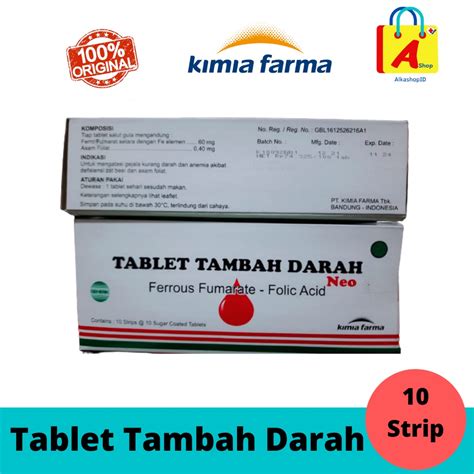 Jual Tablet Tambah Darah Kimia Farma Obat Penambah Darah Anemia Neo