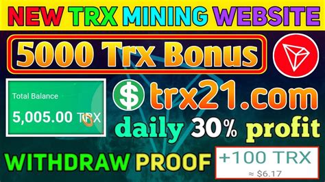 🤑 New Trx Mining Website 💰 Long Term 🔥 🔥 5000 Trx Bonus💸