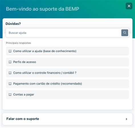 Como Utilizar A Ajuda Base De Conhecimento Central De Ajuda BEMP