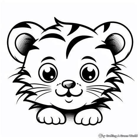 Tiger Face Coloring Pages - Free & Printable!