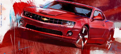 Ilya Avakov Chevrolet Camaro Art Sketch Camaro Art Chevrolet Camaro