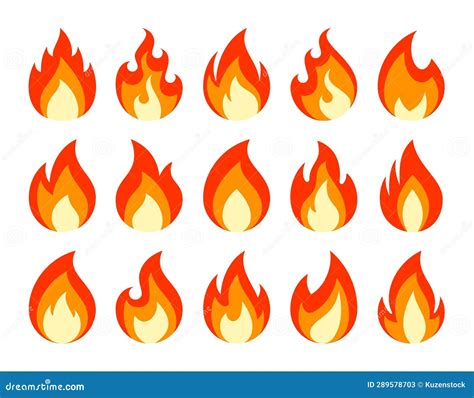 Fire Emoji Fire Flames Isolated On White Realistic D Icon Vector