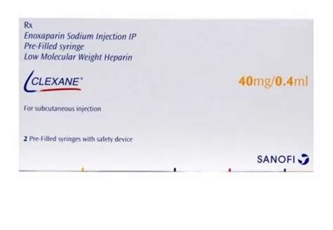 Clexane Enoxaparin Injection 40 Mg04 Ml At Rs 270piece Clexane