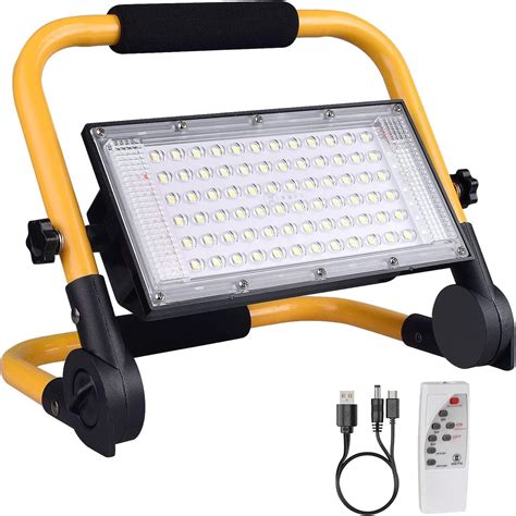 Solar Rechargeable Led Work Lights With Remote Eray Portable Stand