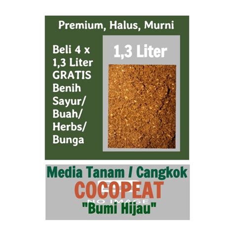 Jual Cocopeat Liter Premium Grade A Media Tanam Organik Halus Murni