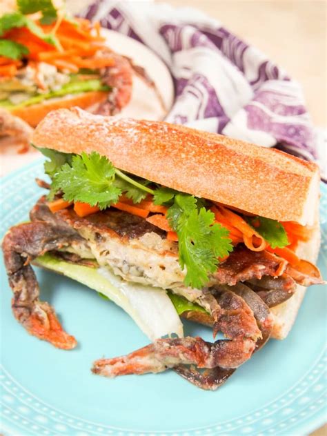 Banh Mi Style Soft Shell Crab Sandwich Caroline S Cooking