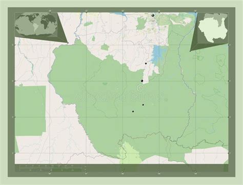 Sipaliwini Suriname OSM Major Cities Stock Illustration