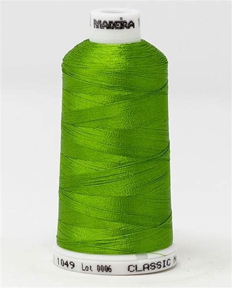 Madeira Classic Rayon 40 1049 Lime Green 1000m Embroidery Thread