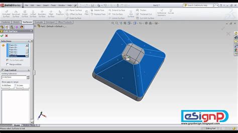 Solidworks Tutorial Surface Offset From Multiple Surfaces Avi Youtube