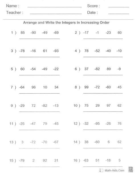 Grade Homework Sheets