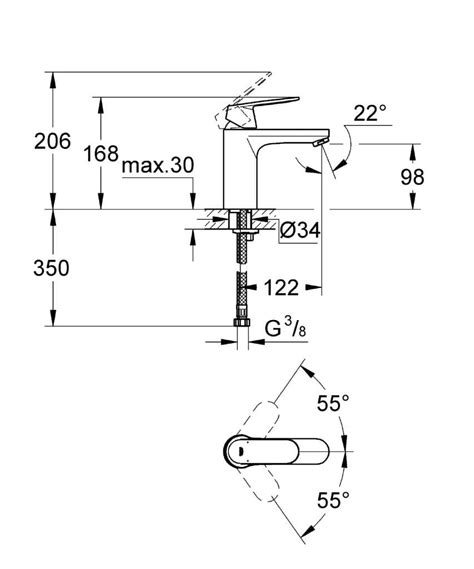 Eurosmart Cosmopolitan Size M Miscelatore Per Lavabo Senza Scarico