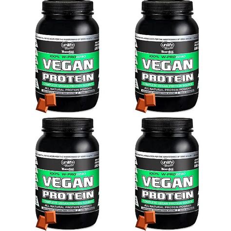 Kit 4 Vegan Protein W Pro Chocolate Unilife 900g Vegano Loja Vegana