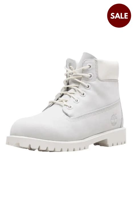 Mens Custom 6 Inch Premium Waterproof Boots Ghost White Timbs