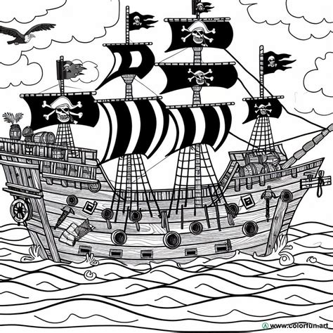 Disegno Da Colorare Di Una Nave Pirata Per La Scuola Materna Scarica O