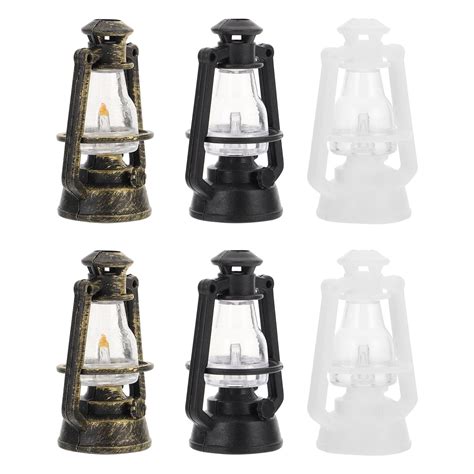 Pcs Mini Oil Lamp Plastic Ornaments Lantern Miniature Scene