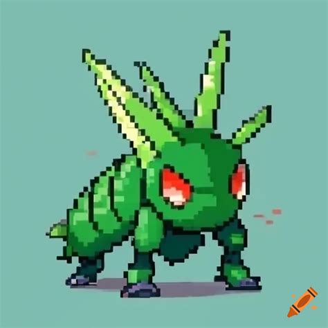 Grass Type Pokemon In Battle Stance