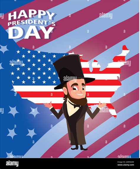 Happy President Day President Abraham Lincoln Vector Illustration Design Stock Vector Image