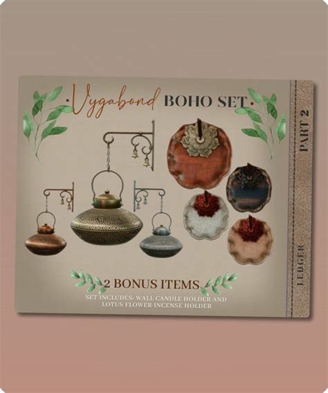 Vygabond Boho Set Bonus Items Sims Cc In Boho Sets Sims