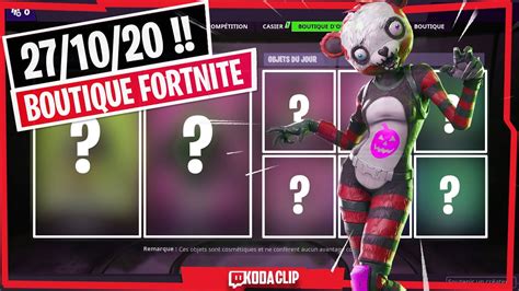 🌐 Boutique Fortnite Du 27 Octobre 2020 Youtube