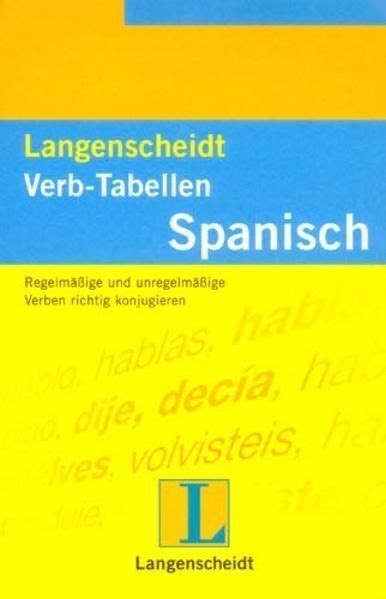 Langenscheidt Verb Tabellen Spanisch Inkl Verb Fix Spanisch Kaufen