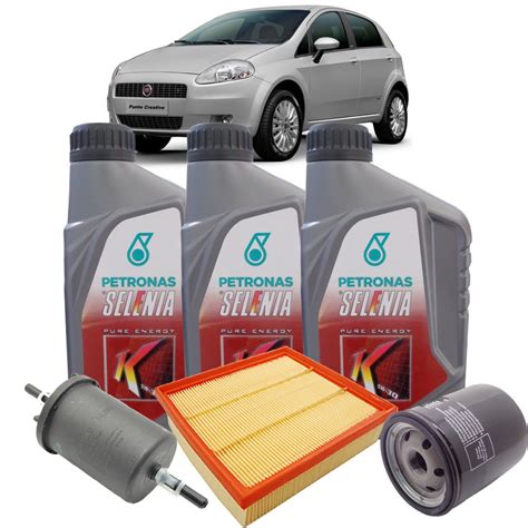 Kit Revisão Troca De Óleo Selenia K Pure Energy 5w30 Fiat Punto 1 4