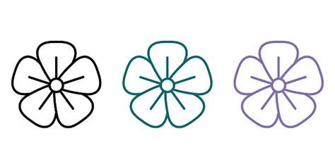 Linen Flower Color Icon Flax Seeds Outline Icon Superfood Flaxseed