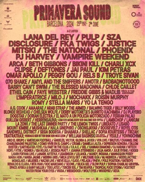 Primavera Sound 2024 Desvela Cartel