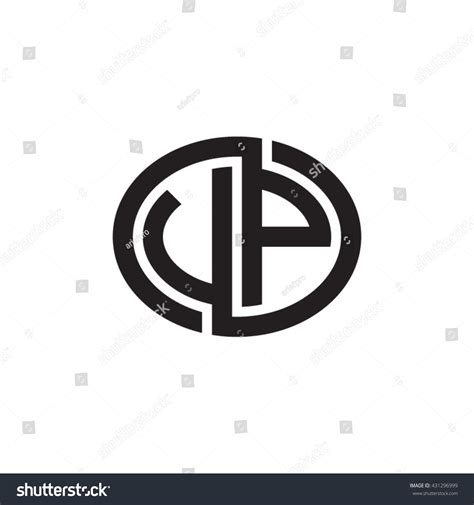 Vp Initial Letters Looping Linked Ellipse Royalty Free Stock Vector