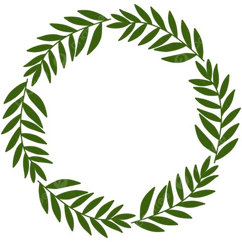 Leaf Frame Clip Art, Leaf Border, Flat Leaf, Circular PNG Transparent ...