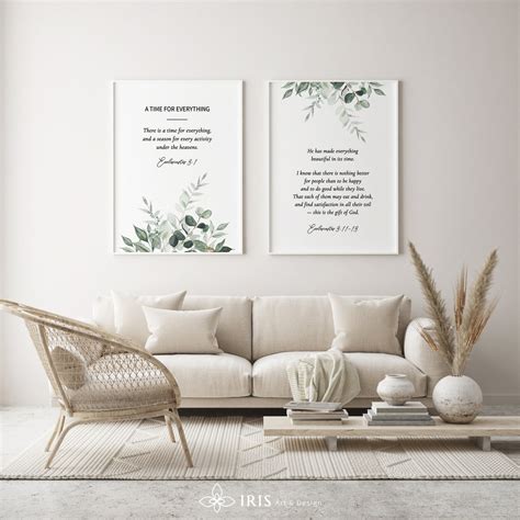 Ecclesiastes 3 1 Ecclesiastes 3 11 12 13 Bible Verse Wall Etsy