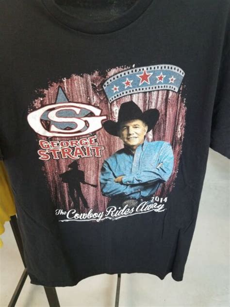 George Strait T Shirt 2014 The Cowboy Rides Away Tour Double Sided Size