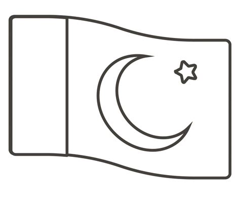 Pakistan Flag coloring page - ColouringPages