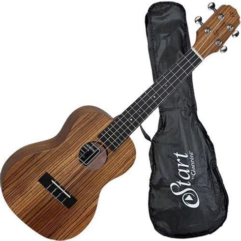 Ukulele Giannini Concerto Acoustico Guk Zebra Wood Zw Aquila