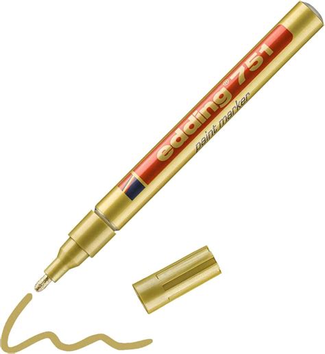 Edding Acrylmarker Medium Gold Acrylstift Wasserfest