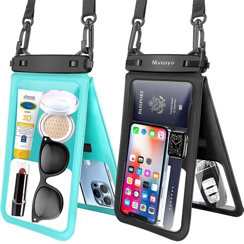 Niveaya Up To 105 Large Floating Waterproof Phone Pouch 2 Pack Double Space Waterproof