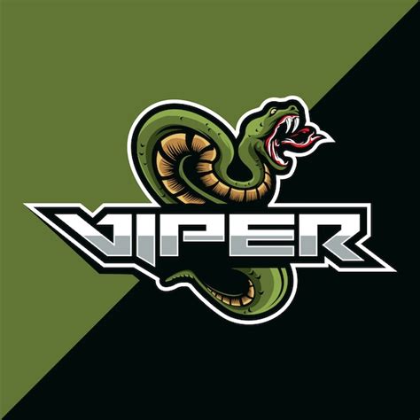 Design De Logotipo Esport Mascote Cobra Cobra Vetor Premium