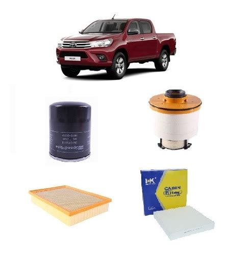 Kit De Filtros Toyota Hilux 2 4 2gd Ftv 2016 2020 Gun Revo Cuotas Sin