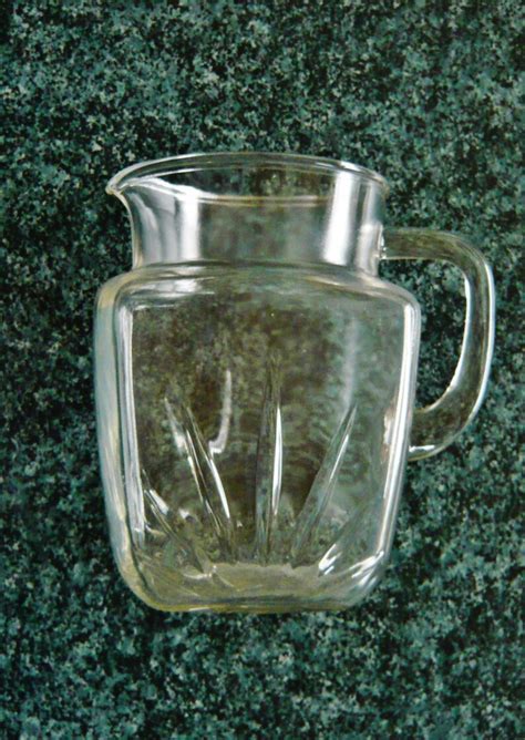 Vintage Federal Glass Starburst Pitcher Etsy