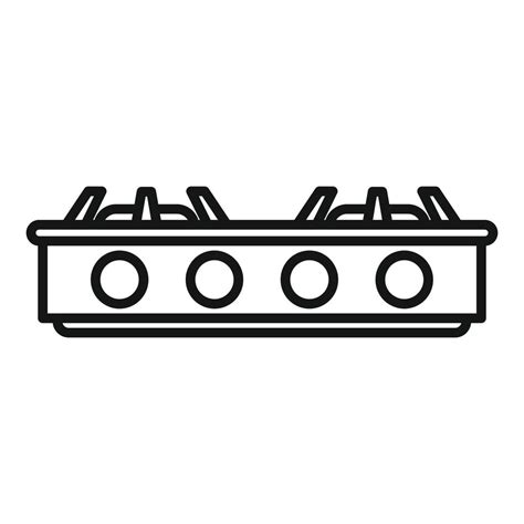 Top View Stove Icon Outline Vector Gas Cooker 15156391 Vector Art At