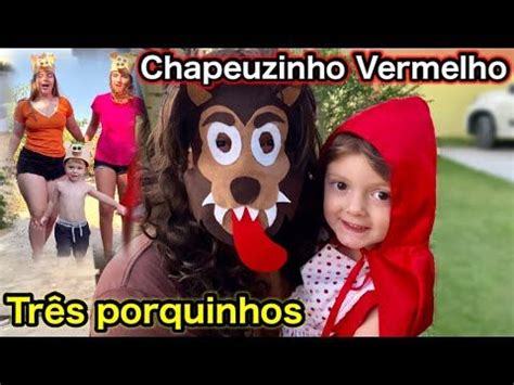 CHAPEUZINHO VERMELHO OS TRÊS PORQUINHOS e LOBO MAU juntos numa