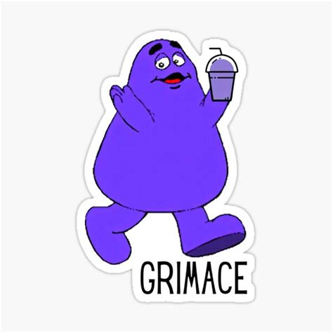 Grimace Hbd Grimace Shake Mc Donald S Sticker For Sale By Deborahco