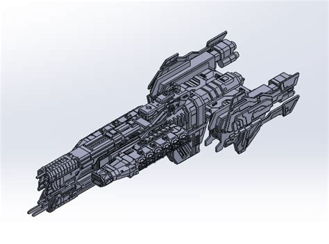 STL File Paris Class Frigate 1 3000 In The Halo 3D Printing Design