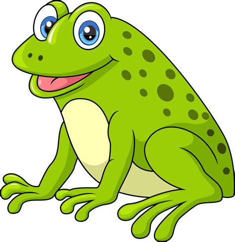 Cute Happy Green Frog Cartoon On White Background 20767146 Vector Art