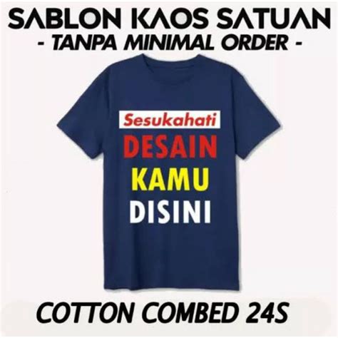 Jual Jasa Sablon Manual Satuan Lusinan Custom Kata Kata