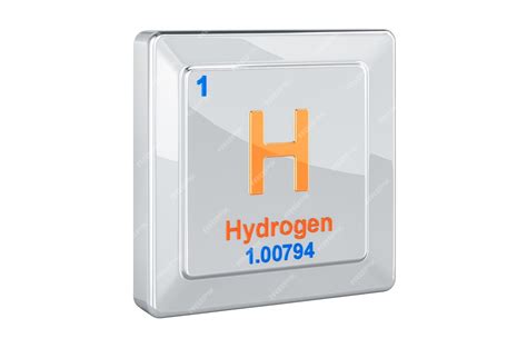 Premium Photo Hydrogen H Chemical Element Sign 3d Rendering Isolated On White Background