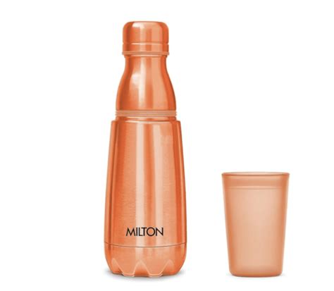 Milton Vertex Thermosteel Water Bottle With Unbreakable Plastic