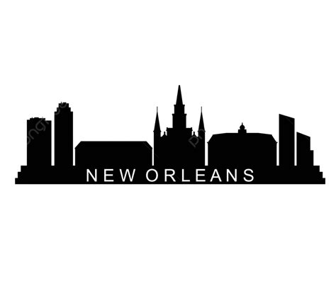 Horizonte Nueva Orleans Silueta Paisaje Urbano Vector PNG Silueta