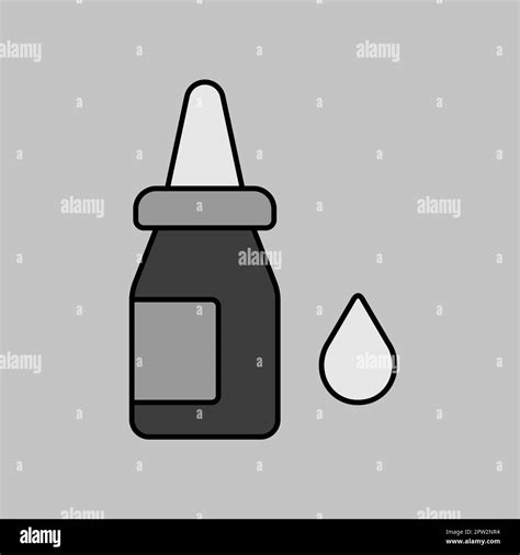 Eye Drops Vector Grayscale Icon Nasal Drops Stock Vector Image And Art