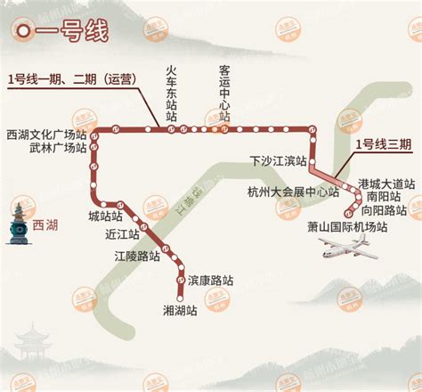 杭州地铁1号线时刻表地铁1号线线路图地铁1号线首末班时间杭州本地宝